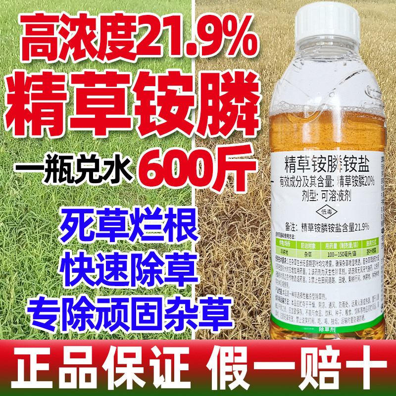 奥秋21.9%精草铵膦铵盐牛筋草小飞蓬精草铵磷果园杂草农药除草剂