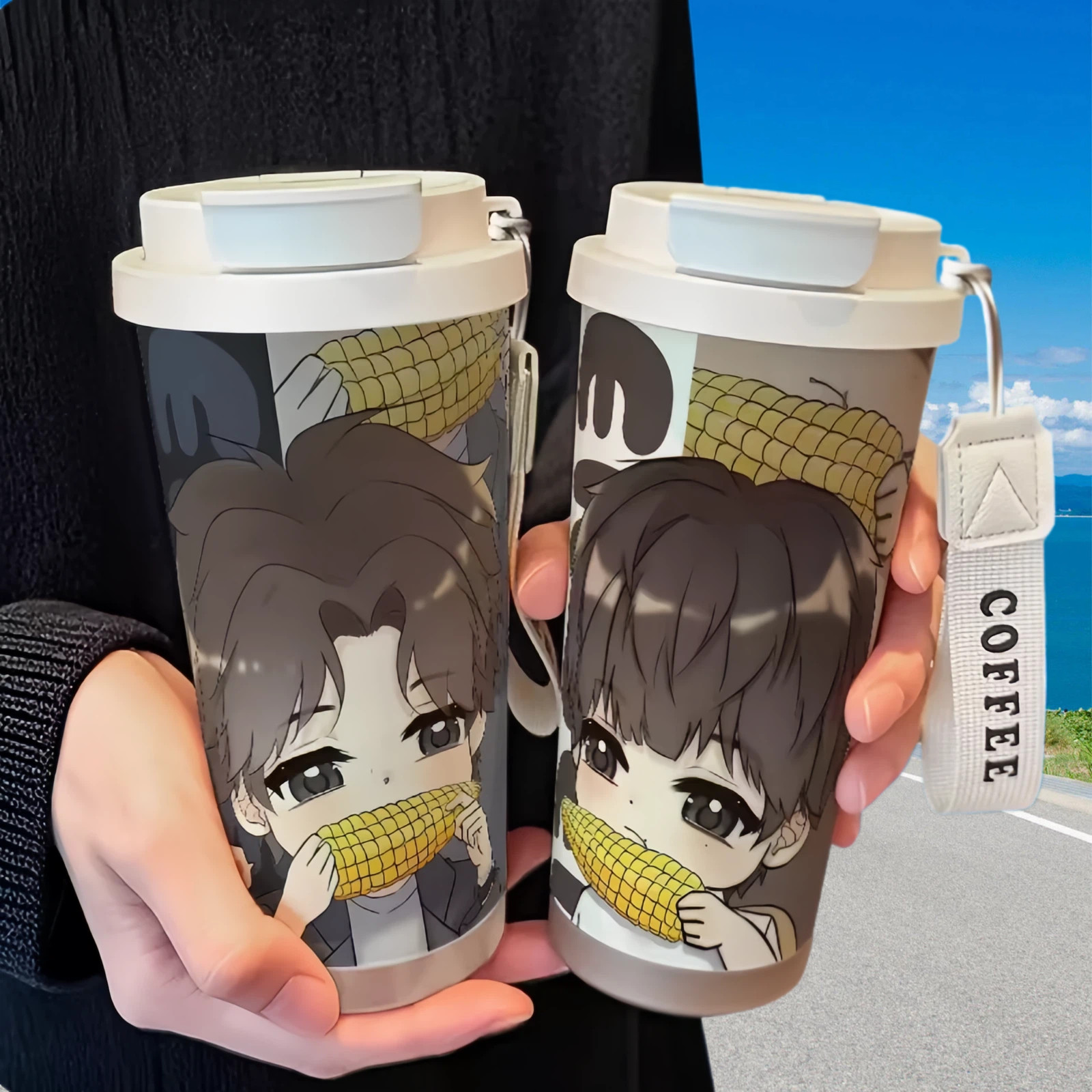 逆爱柴鸡蛋周边手办周边保温杯不锈钢学生高颜值吸管双饮大容量咖