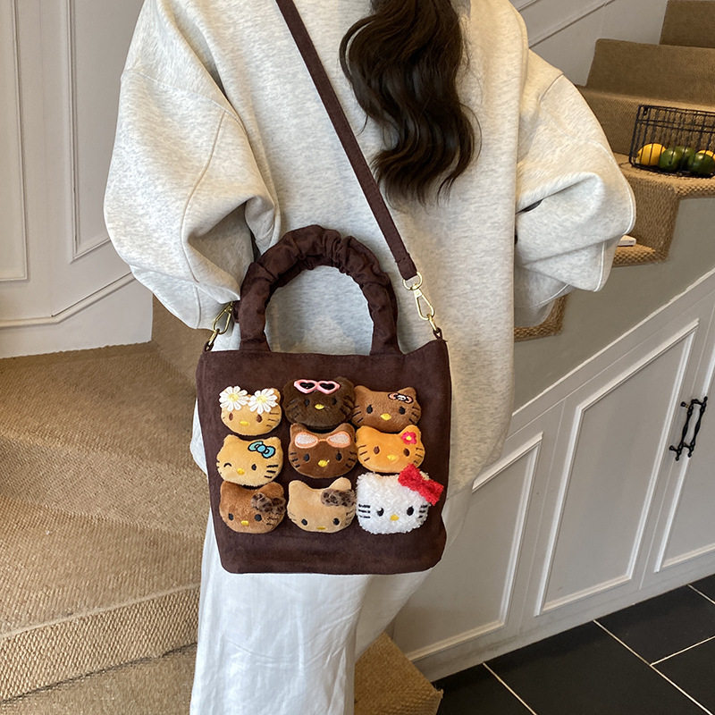 超火小众豹纹帆布包包女2025秋冬新款时尚手提包大容量单肩斜挎包