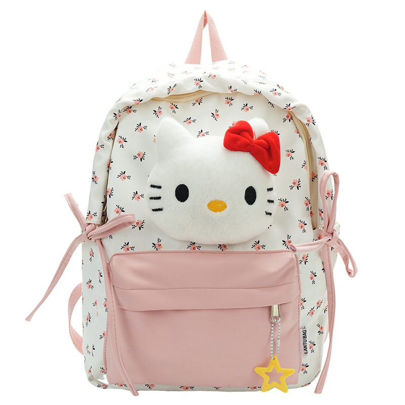 小书包女学生牛津布小众卡通可爱双肩包背包女双肩旅游轻便大学生