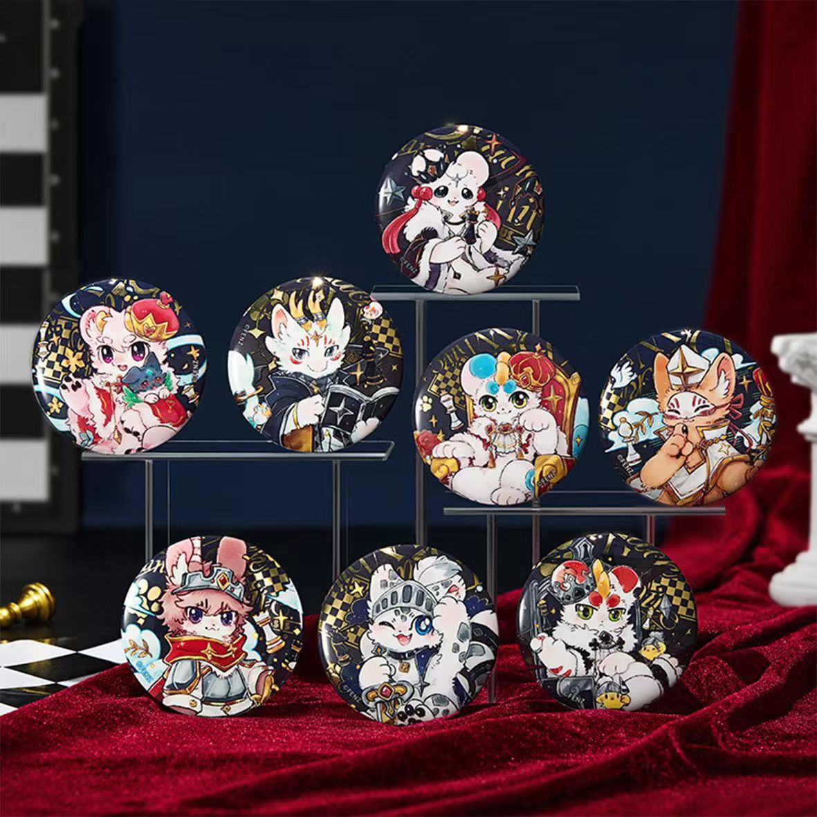 有兽焉黑白对弈皮皮谛听吧唧徽章