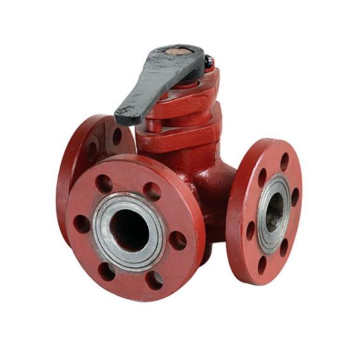 三通旋塞船用阀门法兰铸铁填料直通GB/T593-93T型L型燃油管路阀