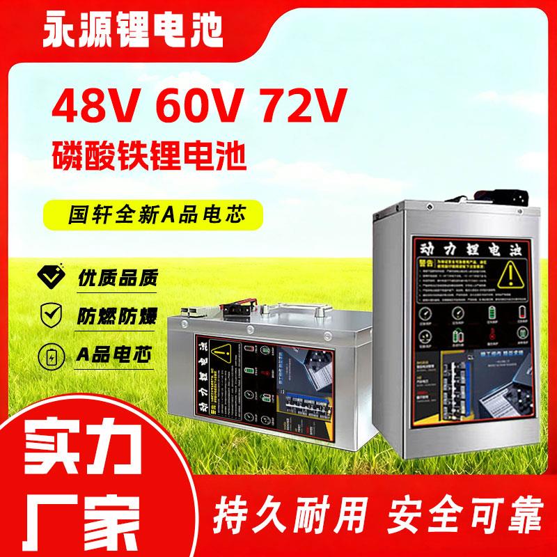 电动车磷酸铁锂电池48V60V72V伏外卖二三四轮专用全新电瓶 锂电池