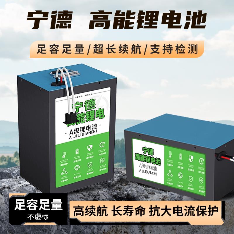 电动车锂电池大容量全新磷酸铁锂48v60v72二三四轮车单体外卖专用