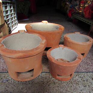 老中式陶土红泥木炭 入宅土风炉火锅烧烤炉春节围炉取暖炉 打边炉