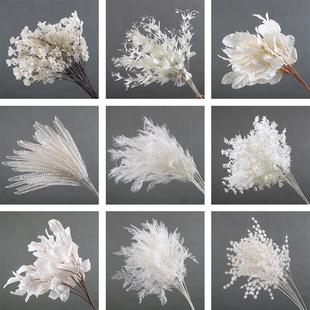 饰 婚庆白色系仿真花婚礼堂白绿色布置插花花艺花材洋牡丹绢花排装