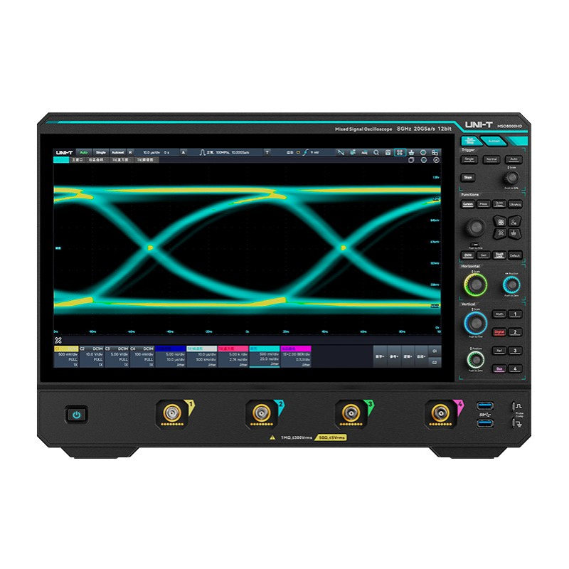 优利德MSO8504HD MSO8804HD高分辨率示波器 4通道8GHz/5GHz带宽