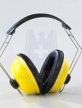 供应蓝鹰EM65 PE塑胶防护耳罩 黄色减噪耳罩 工作学习耳罩