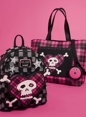 Loungefly艾薇儿Avril联名正版周边单肩斜挎托特包女迷你双肩背包