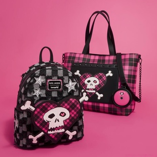 Loungefly艾薇儿Avril联名正版周边单肩斜挎托特包女迷你双肩背包