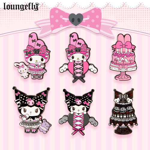 美乐蒂酷洛米徽章盲盒胸针装饰