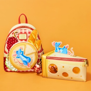 Loungefly皮克斯料理鼠王美食总动员雷米老鼠卡包双肩包女斜挎包