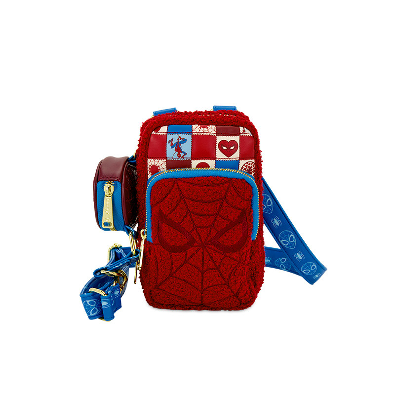 Loungefly漫威蜘蛛侠正版周边羊羔绒手机零钱包单肩斜挎包女小包,箱包皮具/热销女包/男包,单肩包,淘宝优惠券,粉丝福利购,淘宝优惠卷