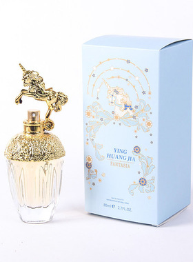 直供直播爆款独角兽香水女士淡香鎏金流沙礼盒包装持久淡香80ml