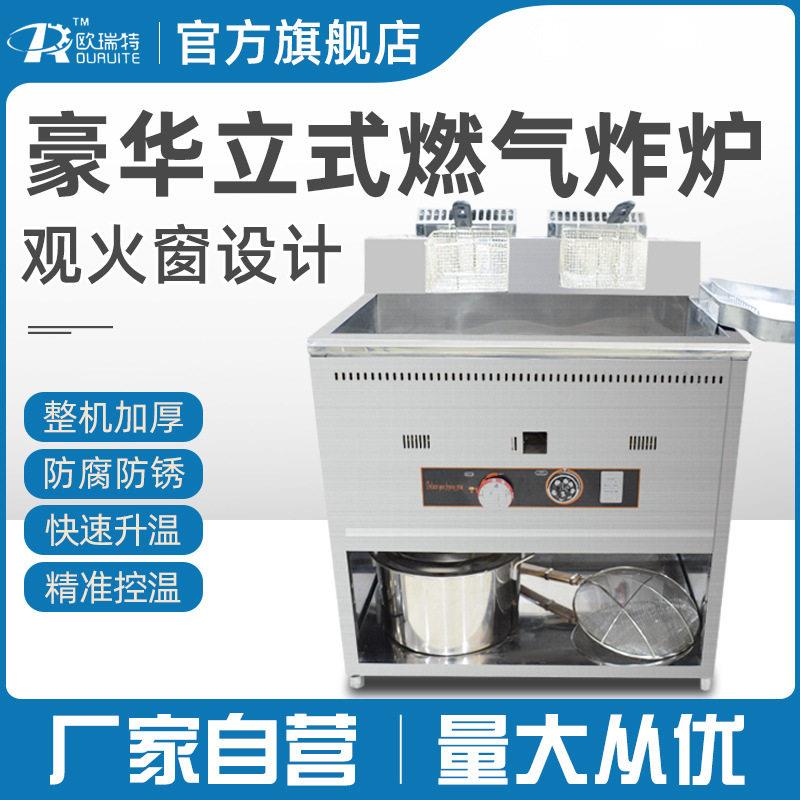 大容量油炸锅恒温摆摊油条机天燃气炸炉炸串薯条鸡排煤气灶液化气