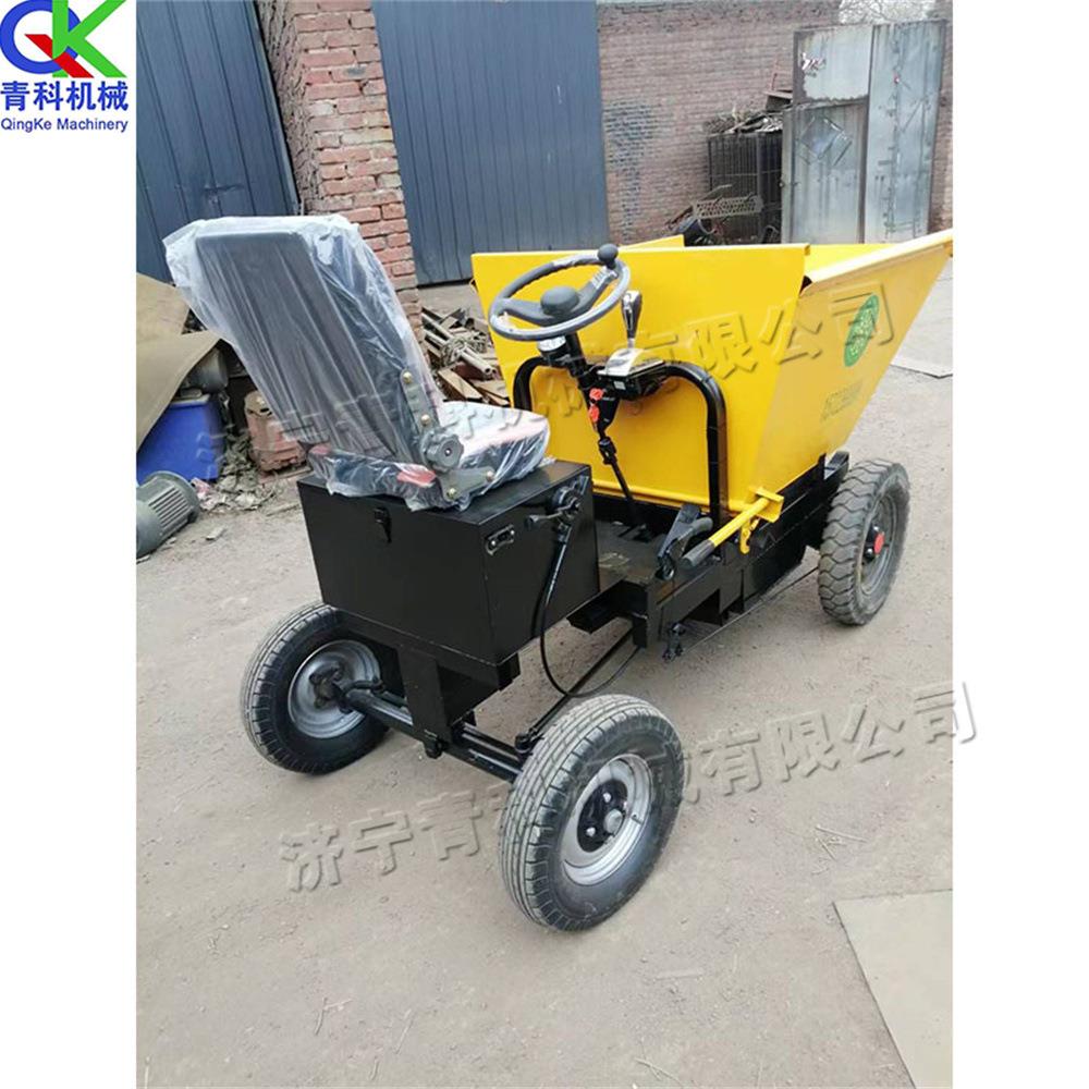 小型座驾式运输车 建筑工程电动砂浆翻斗车 Electric dump truck