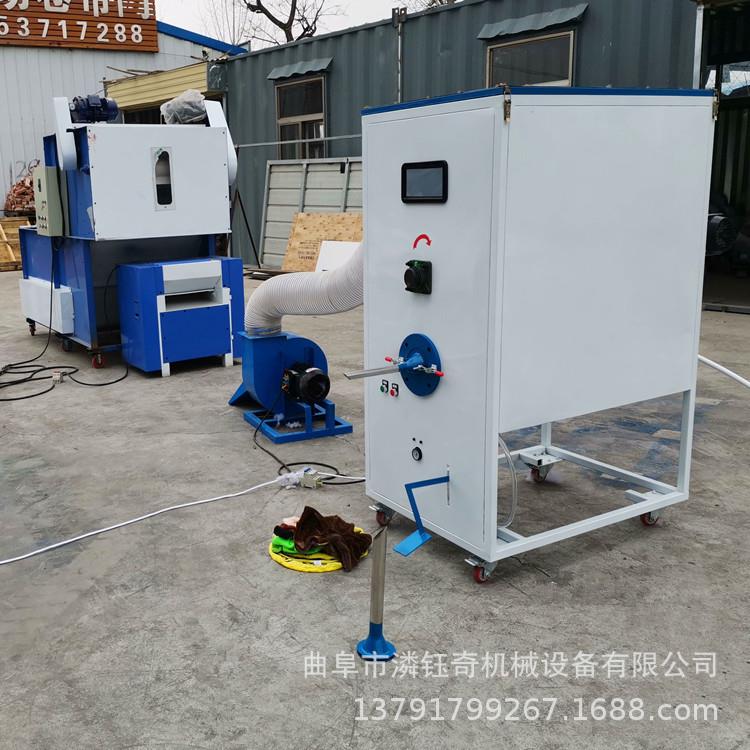 丝绵抱枕开松充装机 化纤棉公仔棉开松机 两相电玩具充棉机视频