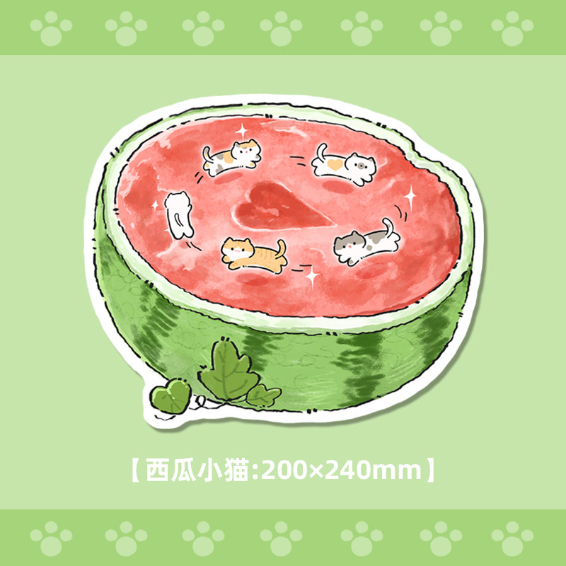 西瓜草莓鼠标垫新款小号女高颜值ins风电脑桌垫可爱垫子防滑异形