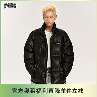 情侣保暖仿pu皮撞色立领面包棉服 F426奥莱店国潮冬季 棉服系列