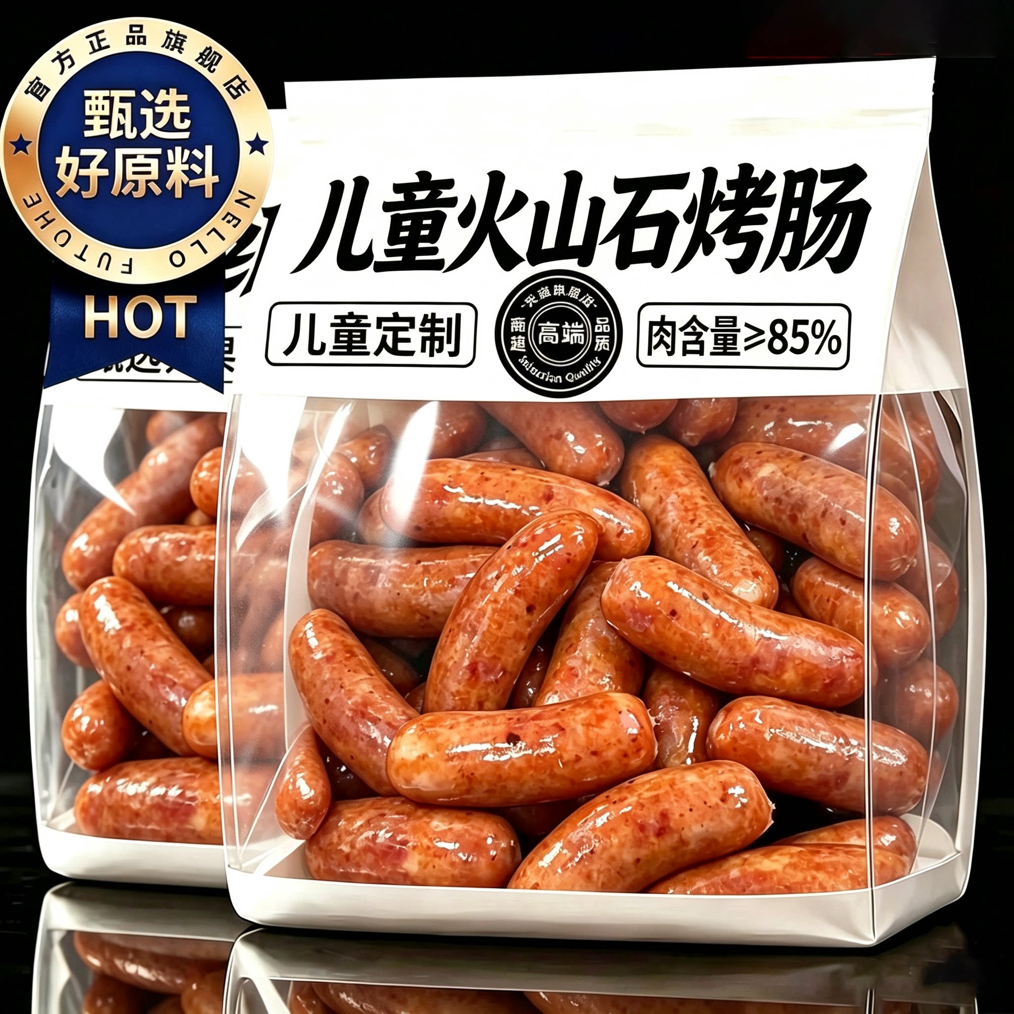农科院推荐！肉质紧实火山石烤肠