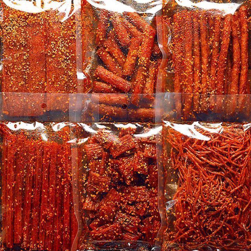 手工辣条儿时8090后经典怀旧老式零食辣丝辣片牛面筋辣条网红爆款