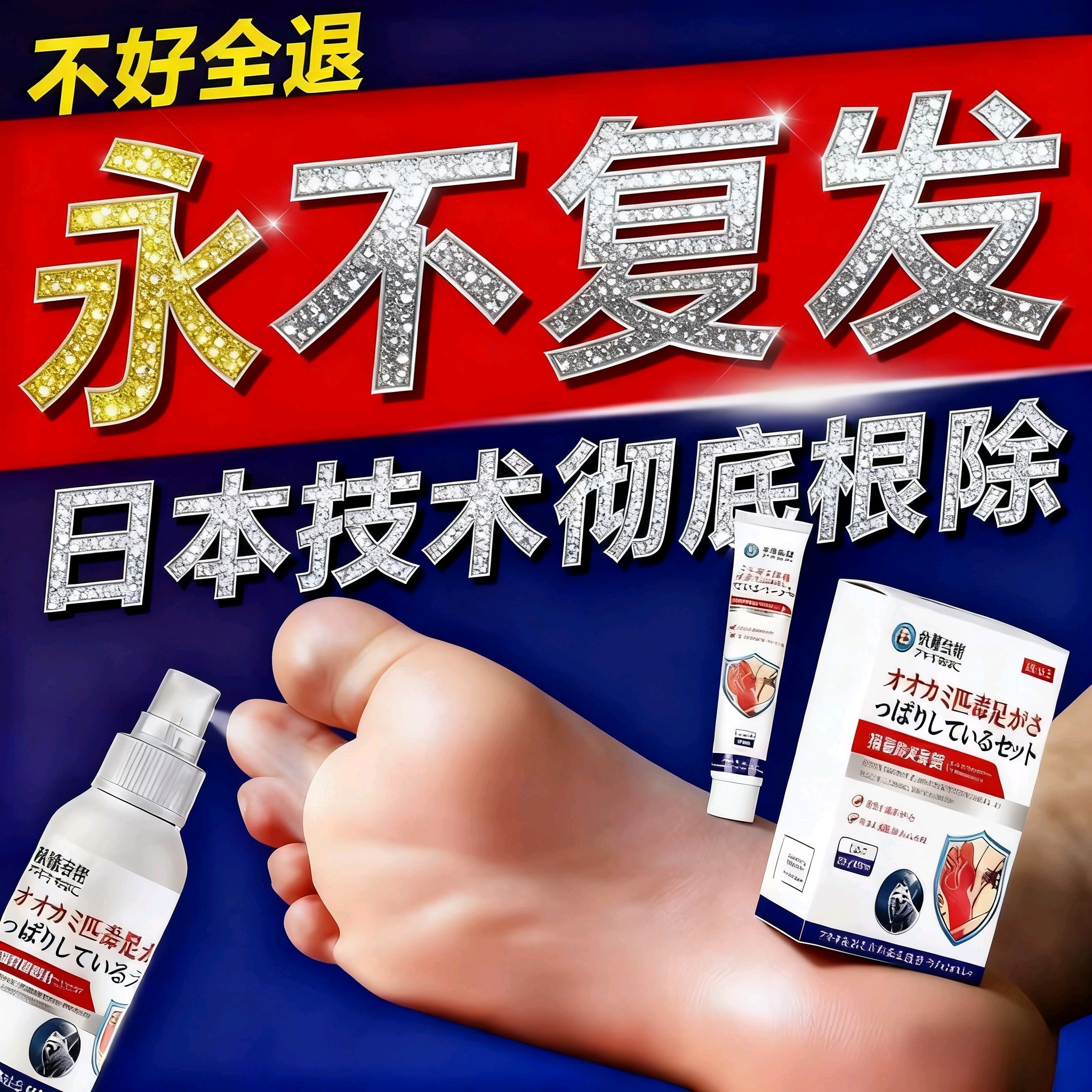 【无效赔三倍】脚气去跟止痒修复