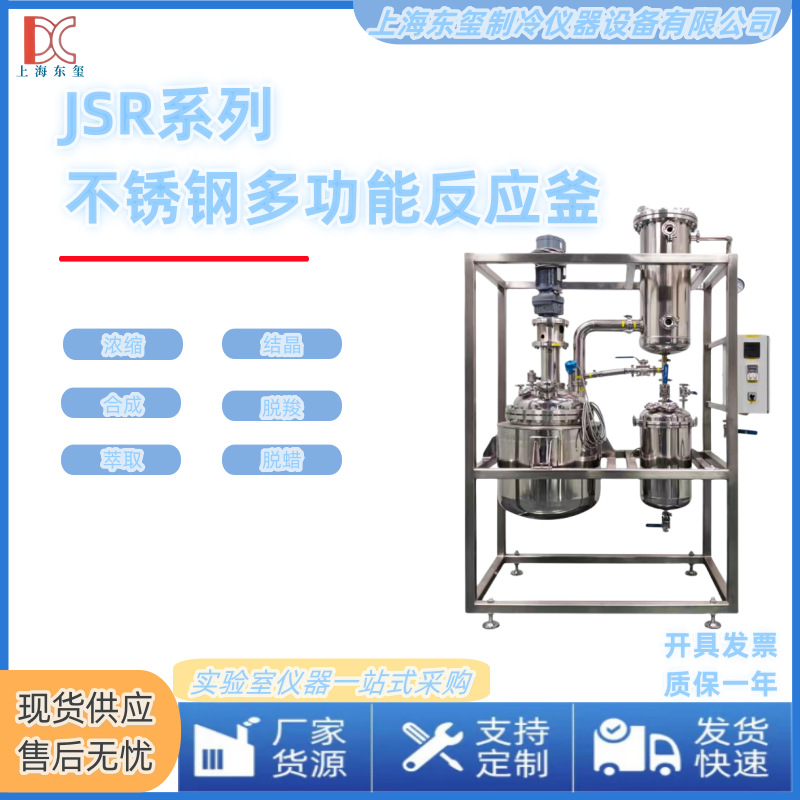东玺仪器不锈钢多功能反应釜浓缩结晶合成萃取搅拌反应釜化学实验