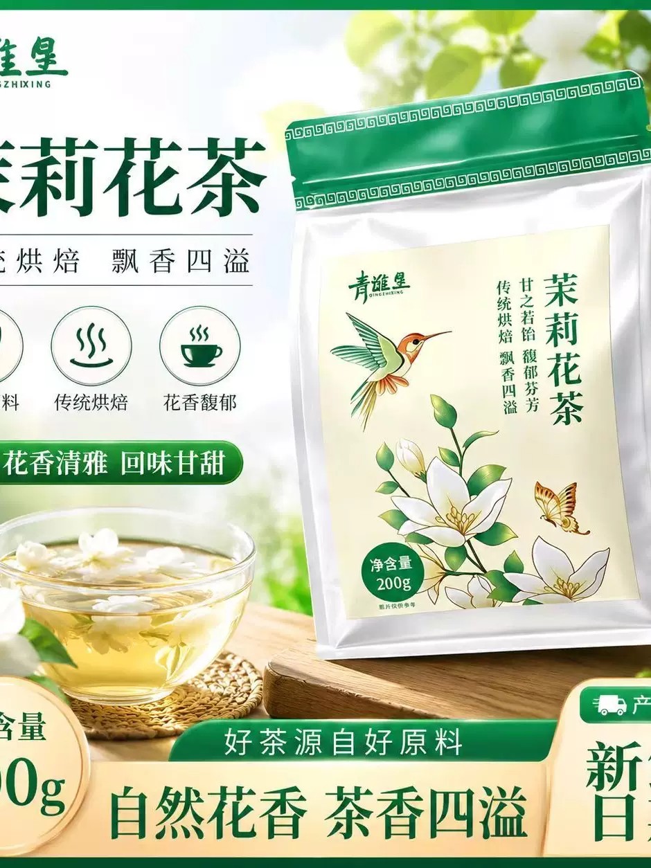 茉莉花茶2026当季新茶新花茉莉花茶特级浓香型茶包茉莉花干养生茶