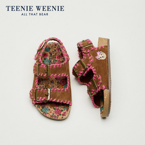 TeenieWeenie女童勃肯凉鞋软底