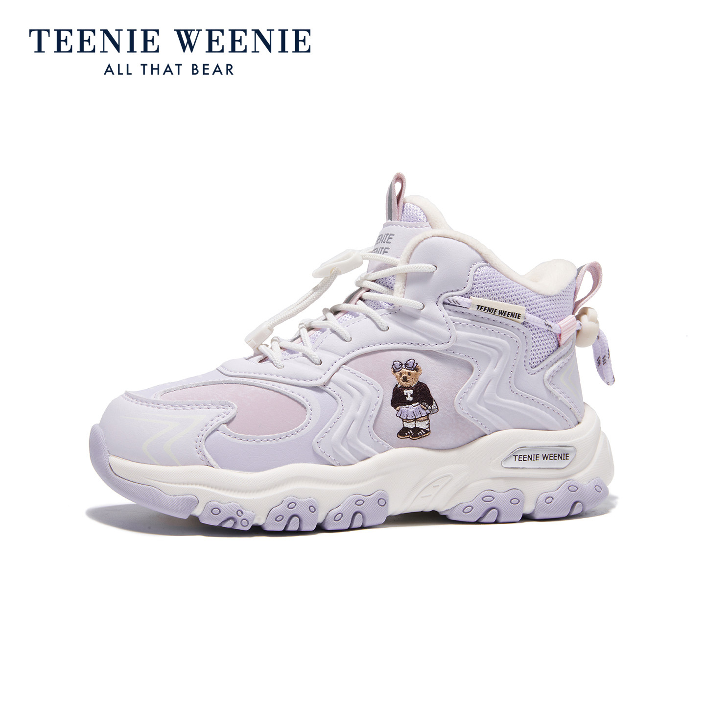 Teenie Weenie小熊童鞋加绒老爹运动鞋户外棉鞋保暖复古跑鞋男女