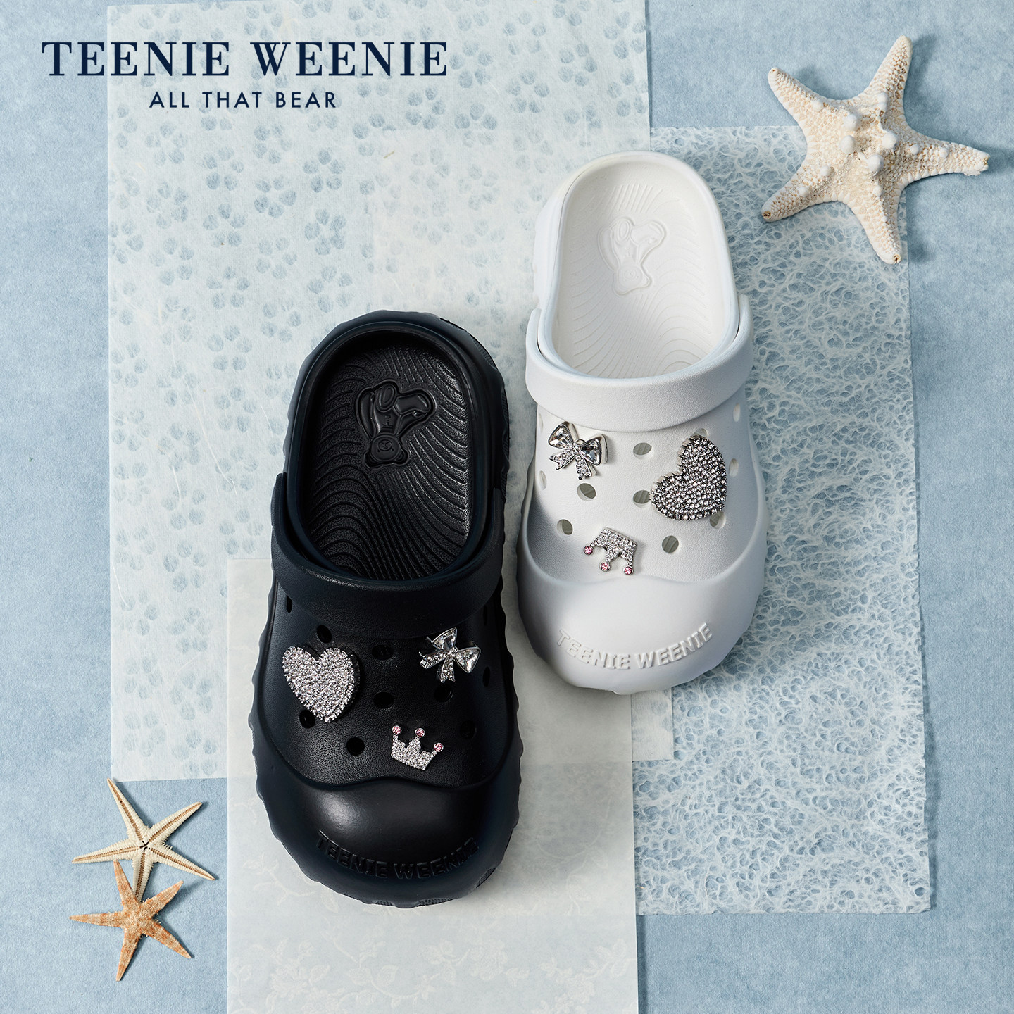 TeenieWeenie小熊儿童洞洞鞋女孩子拖鞋防滑踩水凉鞋户外溯溪鞋男