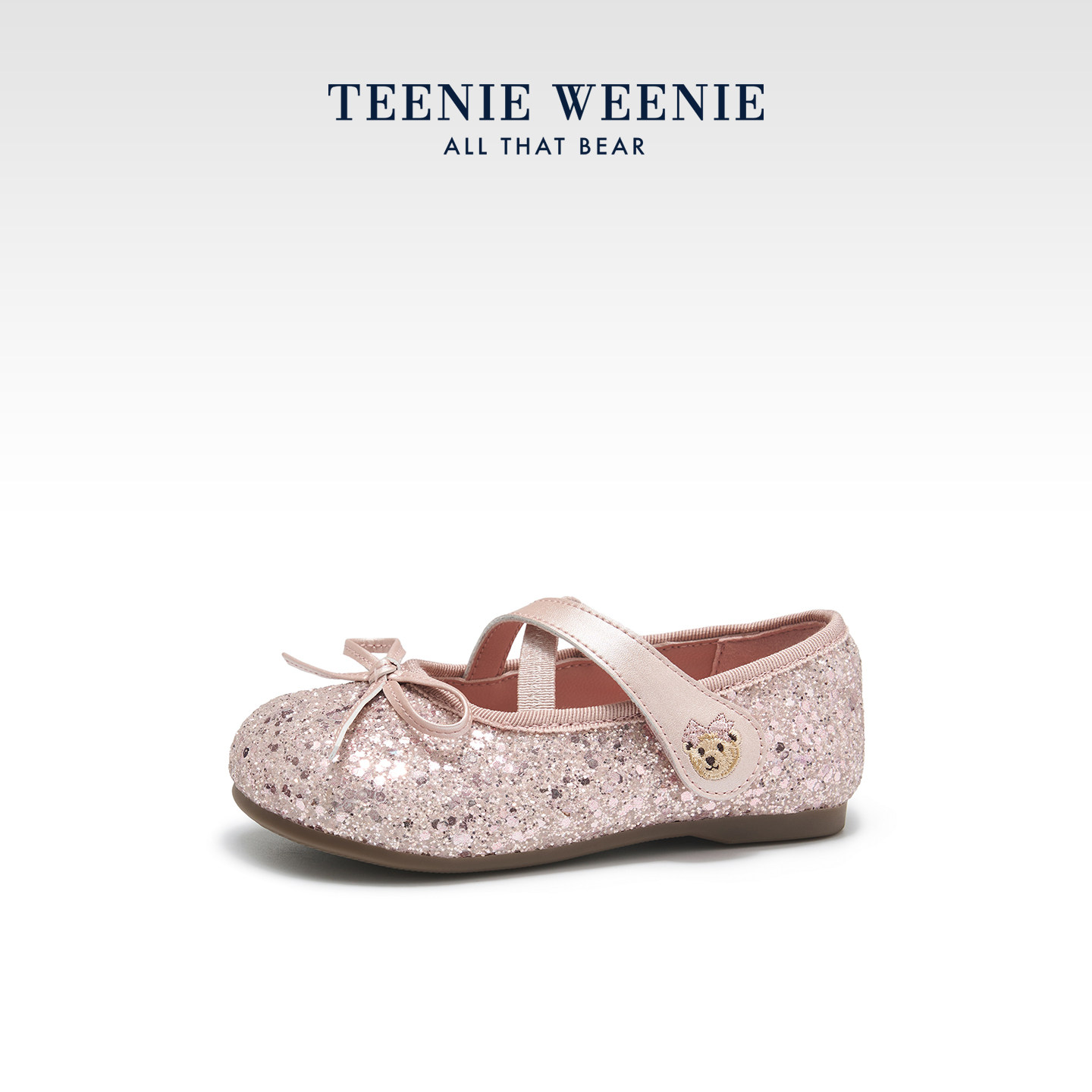 TeenieWeenie女童水晶亮片单鞋图片