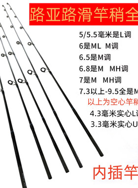 路亚杆稍配节内插节1.08米米1.2米米碳素路亚配节路滑内插竿稍