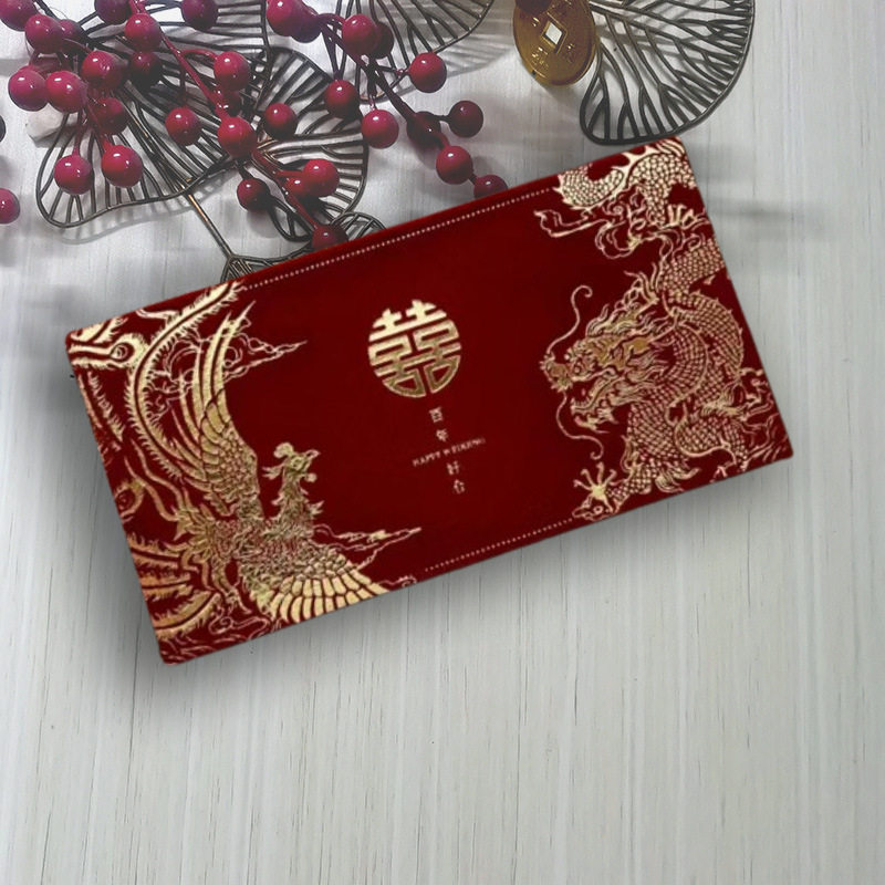 中式复古布艺红包新婚绒布结婚专用个性红包袋改口万元红包装2万