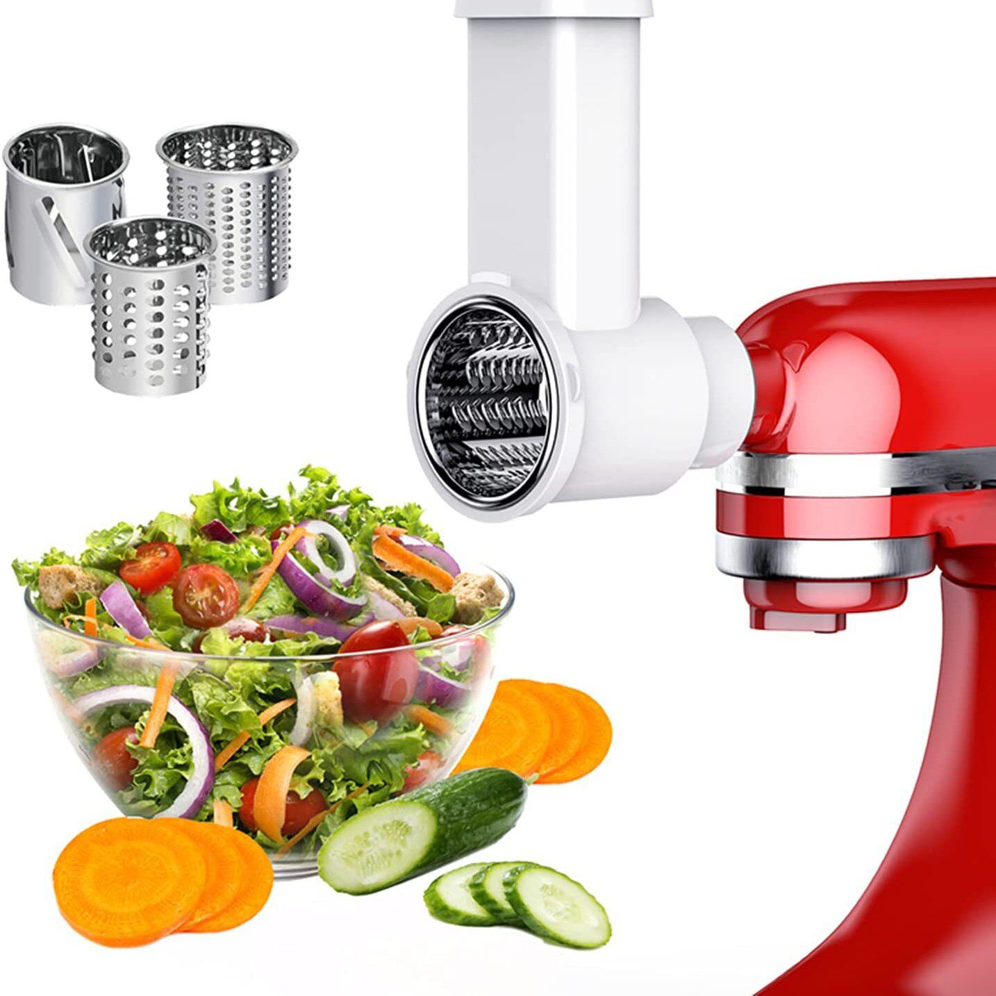 KitchenAid压面配件搭配凯膳怡厨师机绞肉灌香肠切菜器扭橙器工具