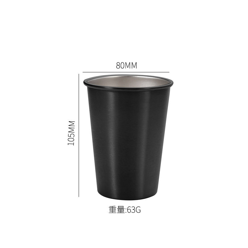 热销304不锈钢韩式啤酒杯ins果汁杯喷漆镀金杯子随手杯咖啡冷饮杯