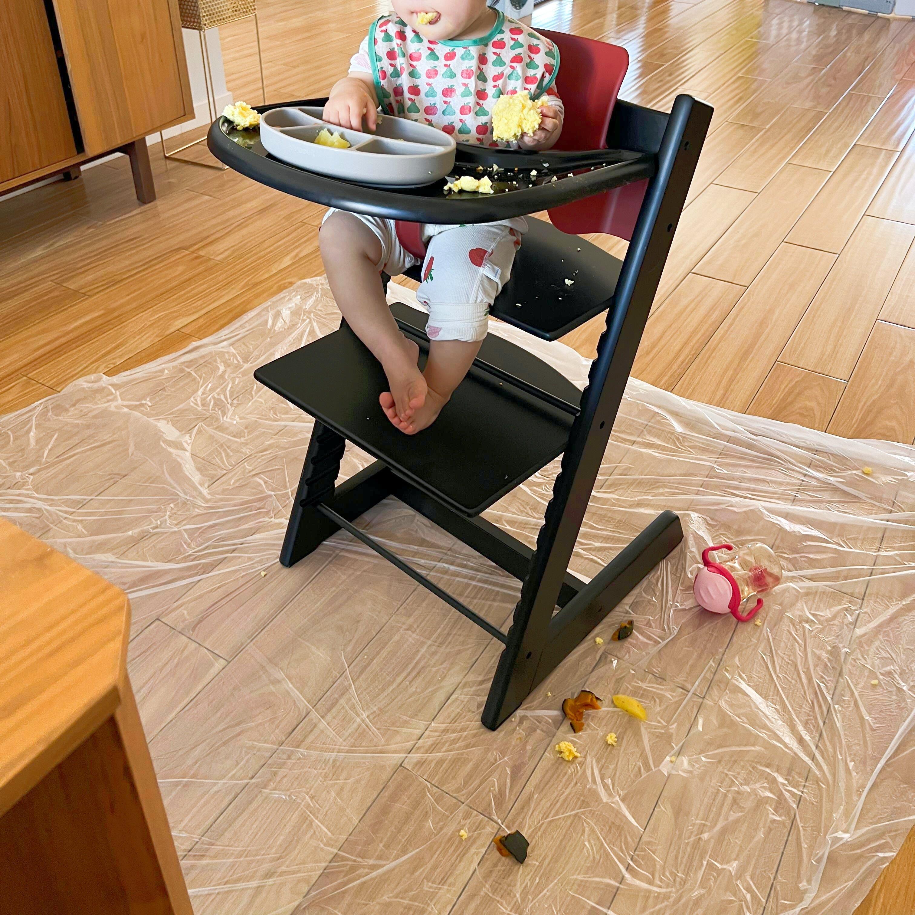 宝宝吃饭喂食神器防脏食饭兜地垫防水防油防脏训练自主进食餐椅垫