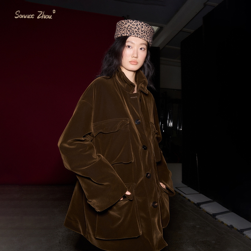 「10.15 冬上新」「如丝如绒」sennos zhou四口袋收腰羽绒服
