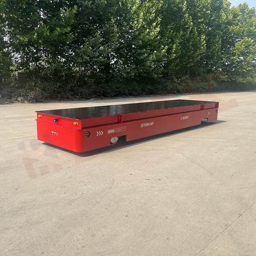 60吨智能遥控转运地平车 蓄电池无轨转向平板车 车间货物转搬运车