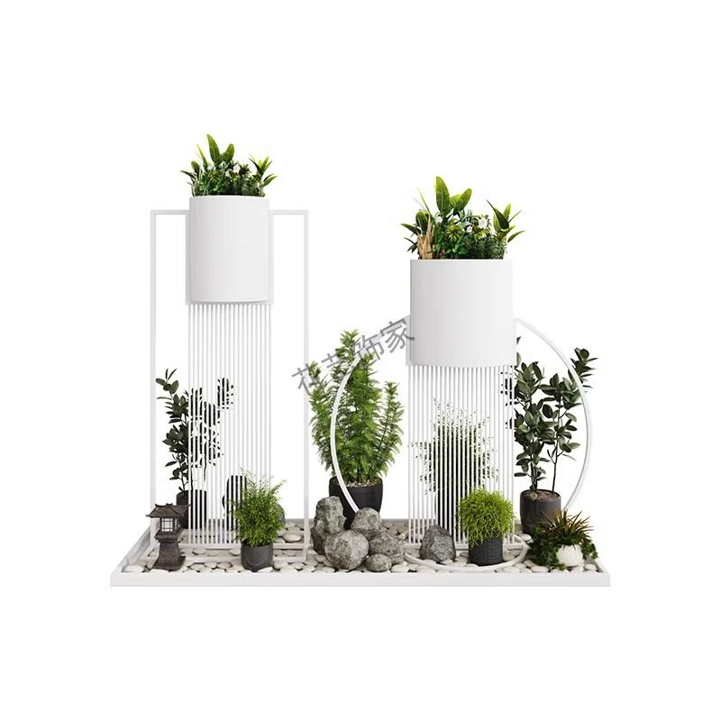 简约花架铁艺多层置物架阳台花盆架子室内多层花架子可移动绿植架