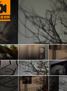 艺术抽象光影空间时光光阴流逝时间时钟光影影子变化高清视频素材