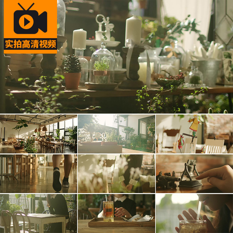4K文艺下午茶休闲时光慢生活度假餐厅餐馆小清新高清实拍视频素材