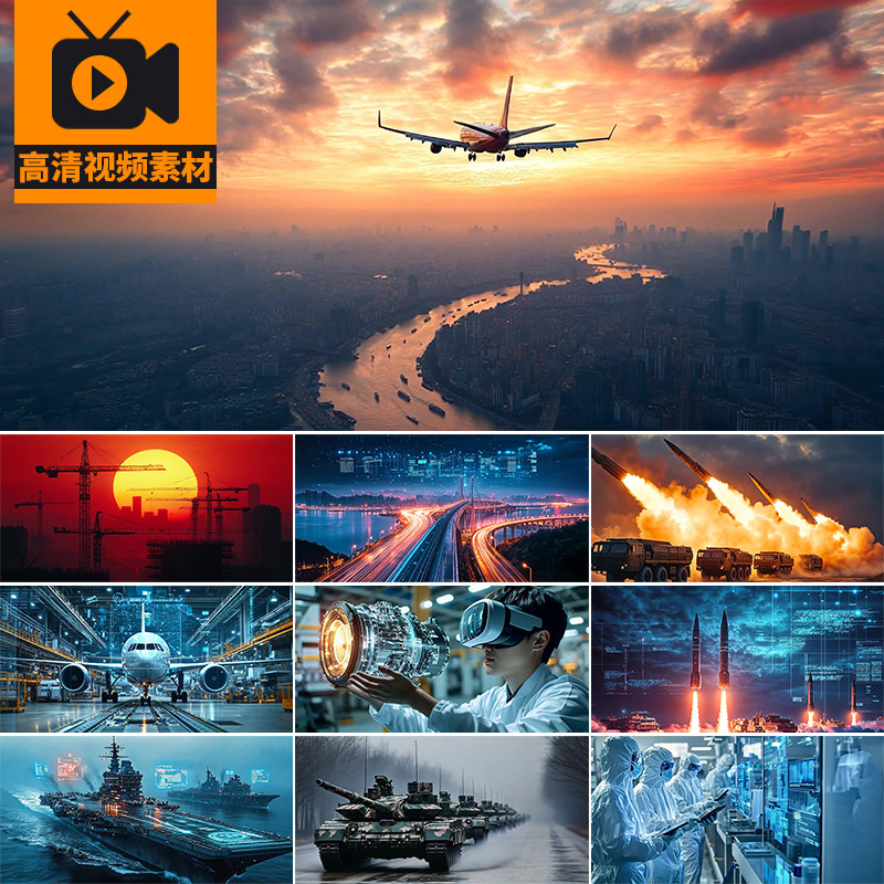 新时代国家建设发展科技ai技术发展中国经济大国重器高清视频素材