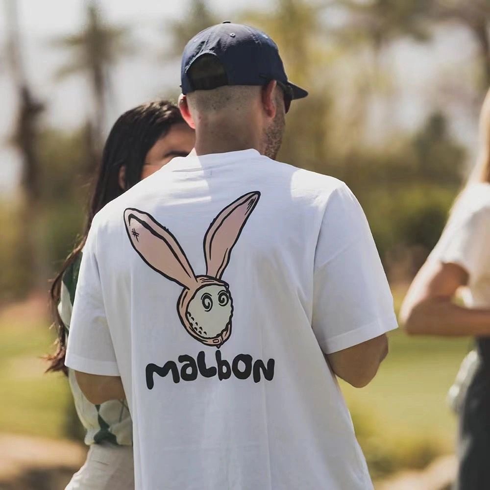 韩国malbon高尔夫球服男女短袖T恤25夏运动休闲百搭圆领情侣装
