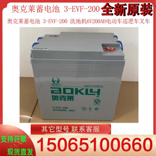 奥克莱蓄电池 3-EVF-200 洗地机6V200AH电动车巡逻车叉车全新正品
