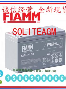 FIAMM非凡蓄电池12FGHL34 12V9AH阀控式密封铅酸免维护