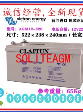 Victron energy荷兰蓄电池AGM12-220 12V220Ah 深循环 长寿命储能