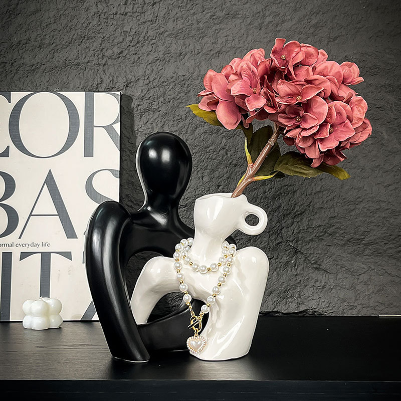 陶瓷花瓶摆件客厅玄关高级感插花装饰品家居饰品桌面花器摆设