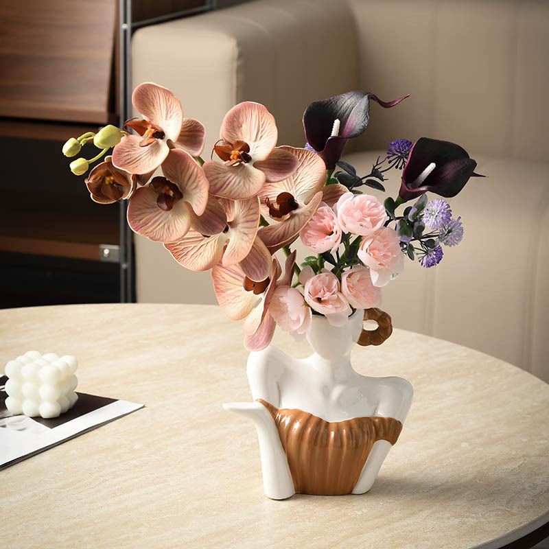 高级感ins艺术陶瓷花瓶桌面装饰品摆设家居客厅插花花器摆件