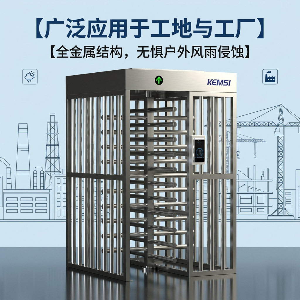单通道全高转闸人脸识别场馆系统人员通道闸防尾随旋转门工厂门禁